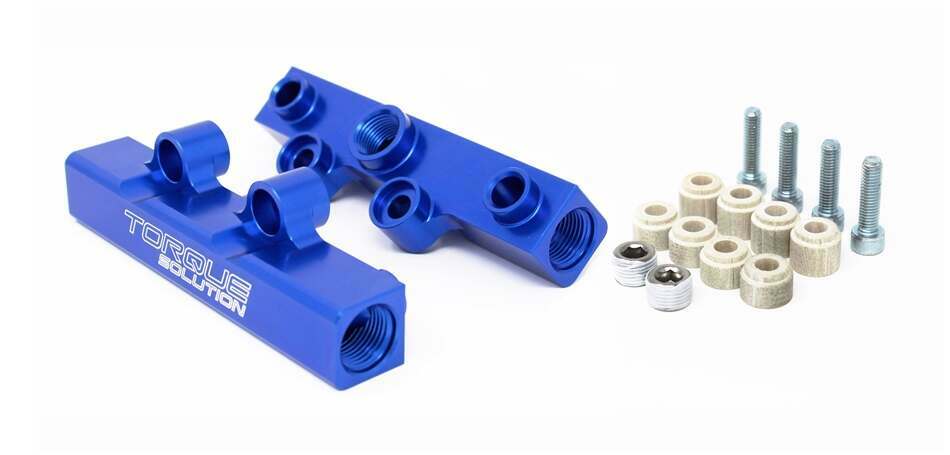 Torque Solution V2 Top Feed Fuel Rails (Blue): Subaru WRX 02-14, STI 07-20, LGT 08-12, FXT 06-13 - TS-SU-400BU.2