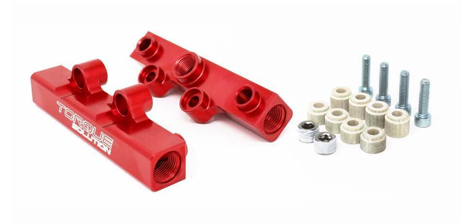 Torque Solution V2 Top Feed Fuel Rails (Red): Subaru WRX 02-14, STI 07-20, LGT 08-12, FXT 06-13 - TS-SU-400R.2