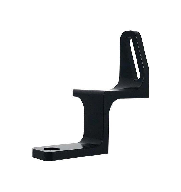 Torque Solution Reversed Intake Manifold Alternator Relocation Bracket (Black): Subaru WRX 02-14, STI 04-18, FXT, LGT, EJ20, EJ25 - TS-SU-440BK