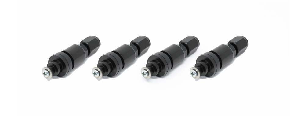 Torque Solution Billet TPMS Valve Stem Kit (Black): Subaru / Ford - TS-SU-558BK-4