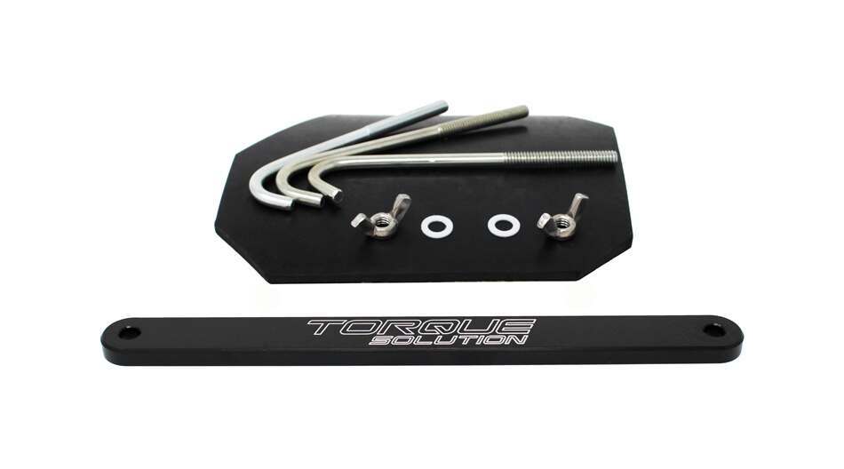 Torque Solution Small Battery Tie Down (Black): Subaru WRX / STi 2002-2007 - TS-SU-613BK
