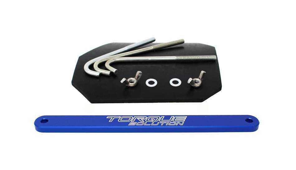 Torque Solution Small Battery Tie Down (Blue): Subaru WRX / STi 2002-2007 - TS-SU-613BU