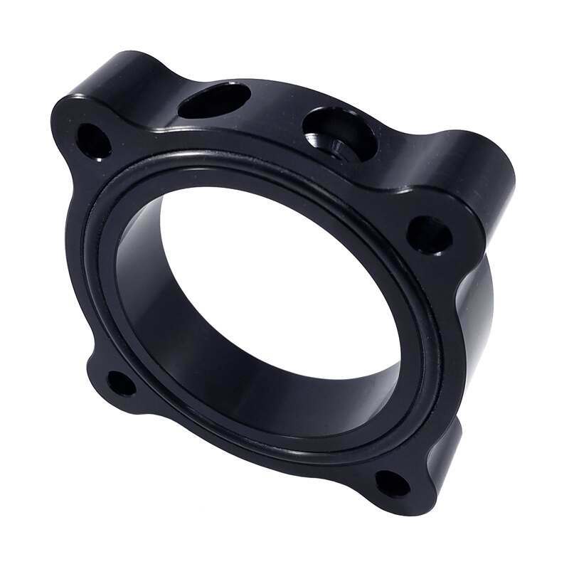 Torque Solution Throttle Body Spacer (Black): Ford Mustang Ecoboost Turbo 2015+ - TS-TBS-033