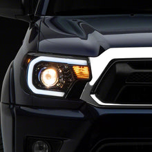 Raxiom Axial Series Projector Headlights With Led Bar; Black Housing; Clear Lens (2012-2015 Tacoma) - TT21849
