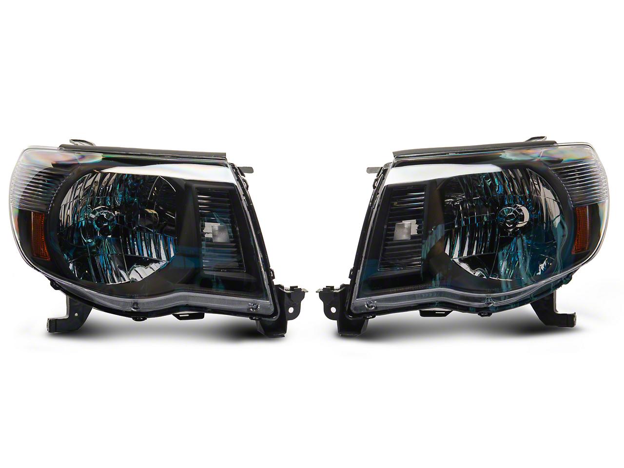 Raxiom Axial Series Oe Replacement Headlights; Black Housing; Clear Lens (2005-2011 Tacoma) - TT26260