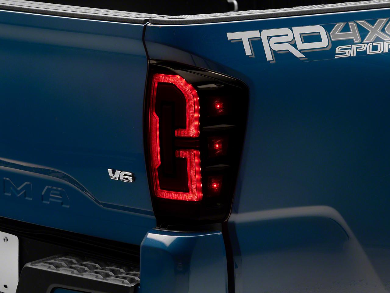 Raxiom Led Tail Lights; Black Housing; Smoked Lens (2016-2023 Tacoma) - TT32385