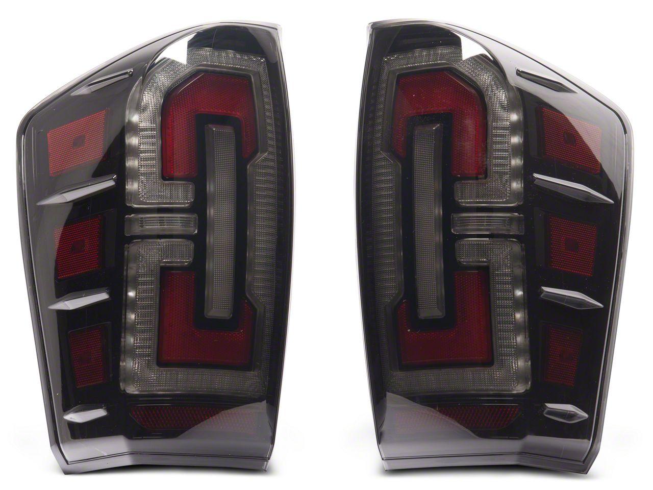 Raxiom Led Tail Lights; Black Housing; Smoked Lens (2016-2023 Tacoma) - TT32385