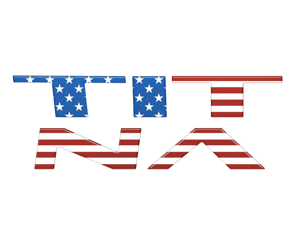 TUFSKINZ Grille Letter Inserts (2022-2024 Titan) - TTN001-GTO-RWB-G