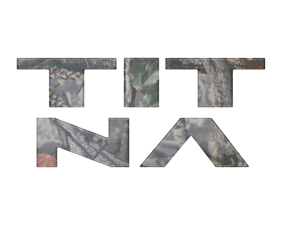 TUFSKINZ Tailgate Top Letter Overlays (2022-2024 Titan) - TTN002-CAM-M