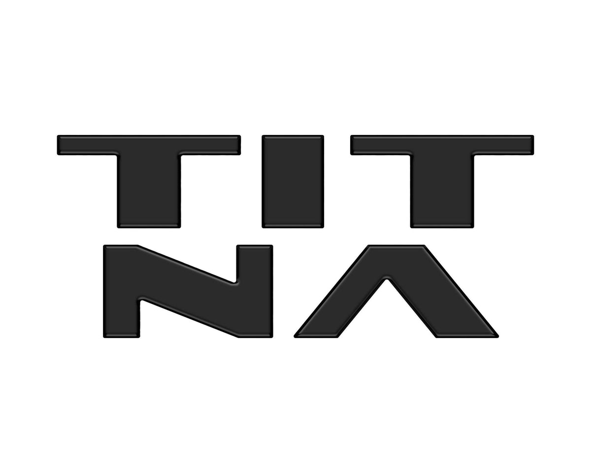 TUFSKINZ Tailgate Letter Emblem Overlays (2022-2024 Titan) - TTN003-BLK-M