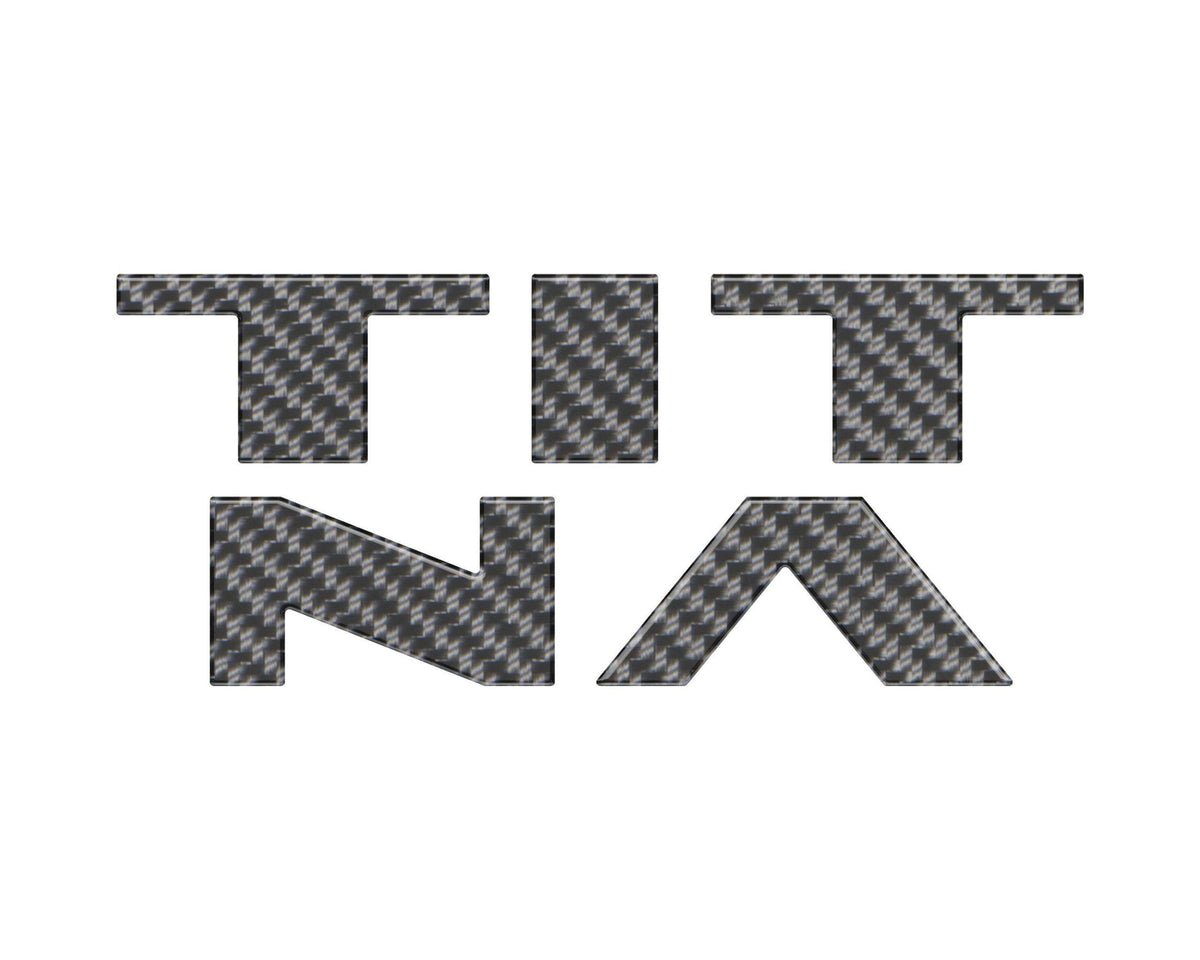 TUFSKINZ Tailgate Letter Emblem Overlays (2022-2024 Titan) - TTN003-DCF-G