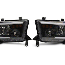 Raxiom Axial Series Headlights With Led Bar; Black Housing; Clear Lens (2007-2013 Tundra) - TU16004