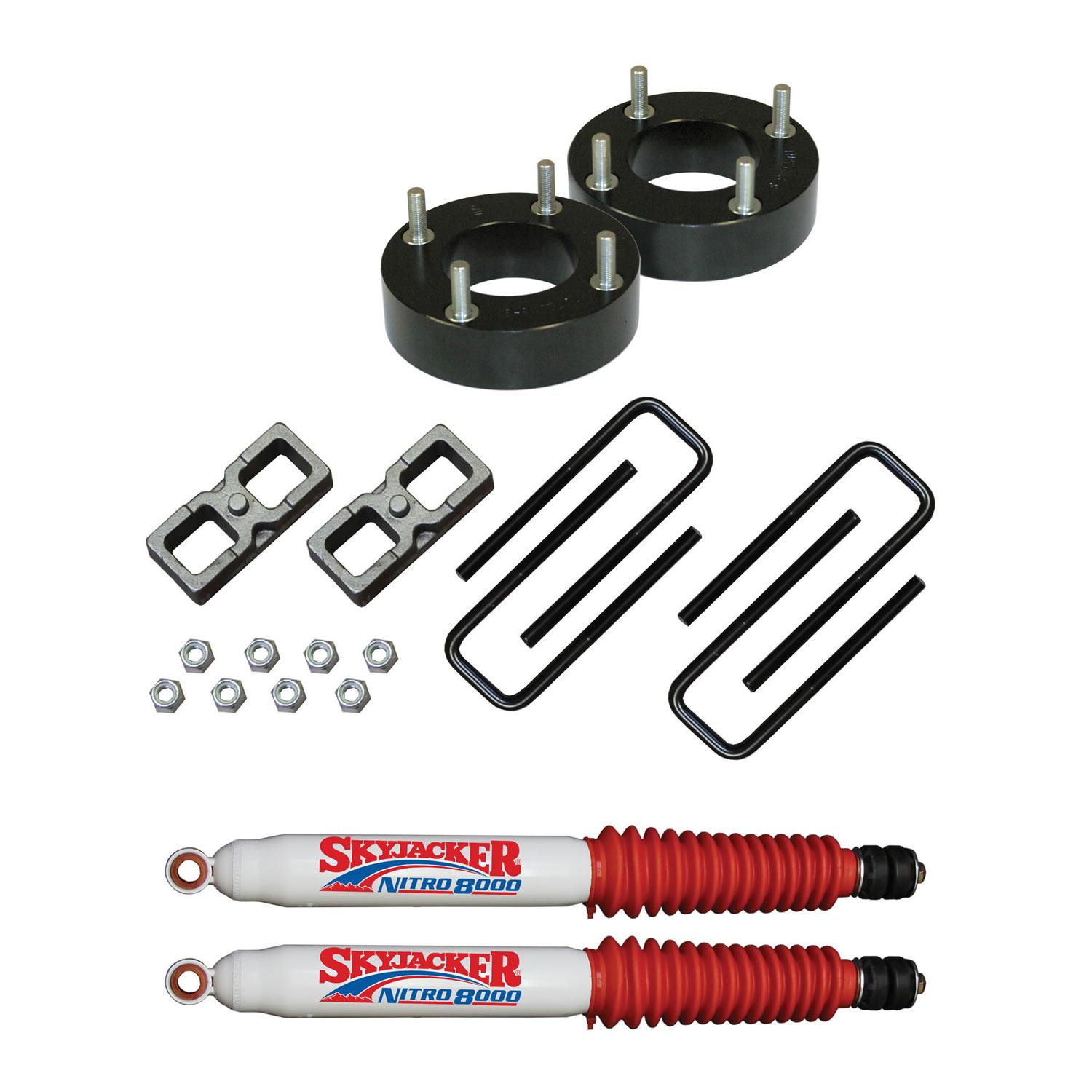 Skyjacker Suspension Lift Kit 07-17 Tundra w/Shock Nitro Shocks 2 Inch Front Lift Incl. Metal Spacers Rear Blocks U Bolts - TU720MSP-N