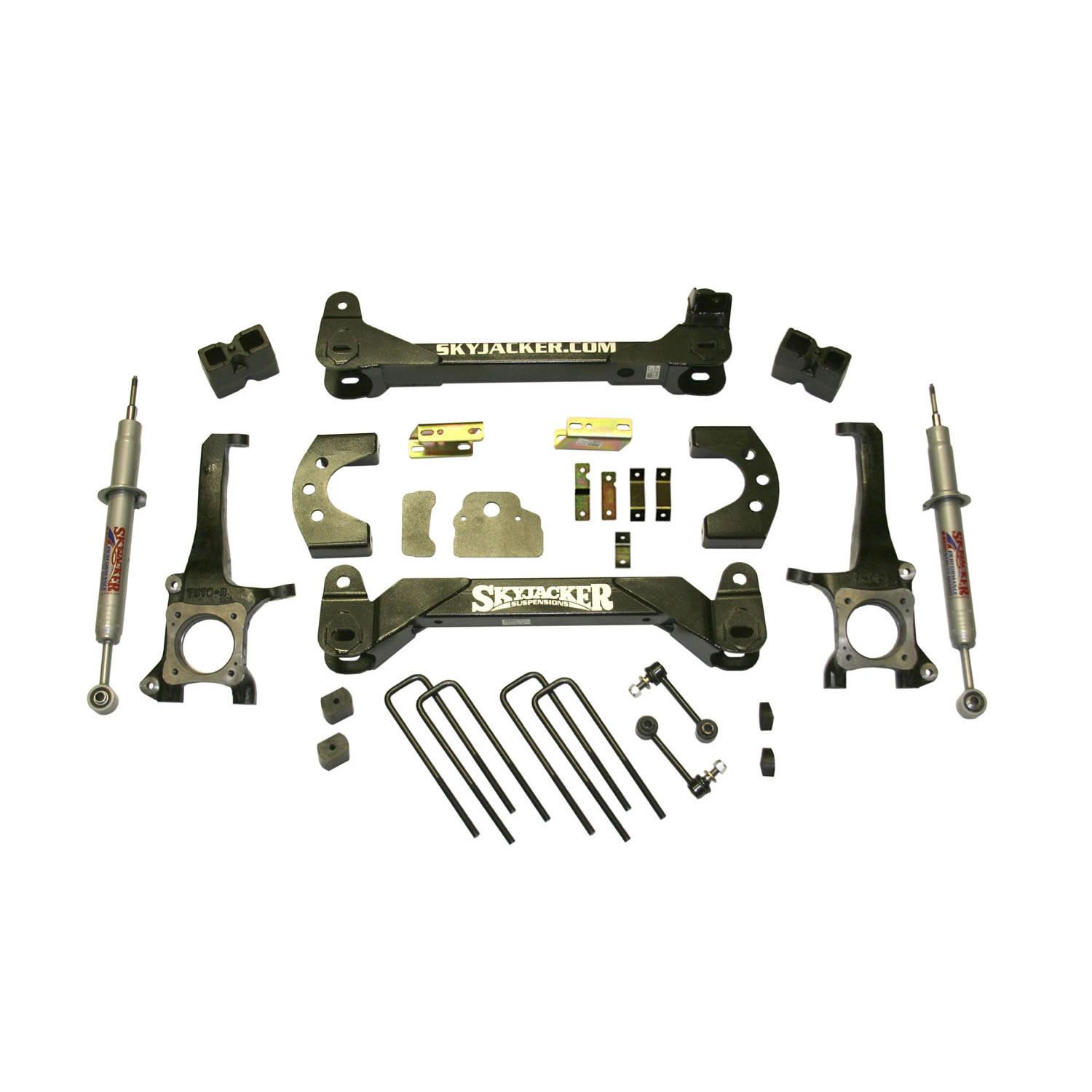Skyjacker Tundra Lift Kit 6 Inch Lift 07-19 Tundra Includes Knuckles Pair Front/Rear Crossmembers Rear Blocks Brakelines - TU761PK