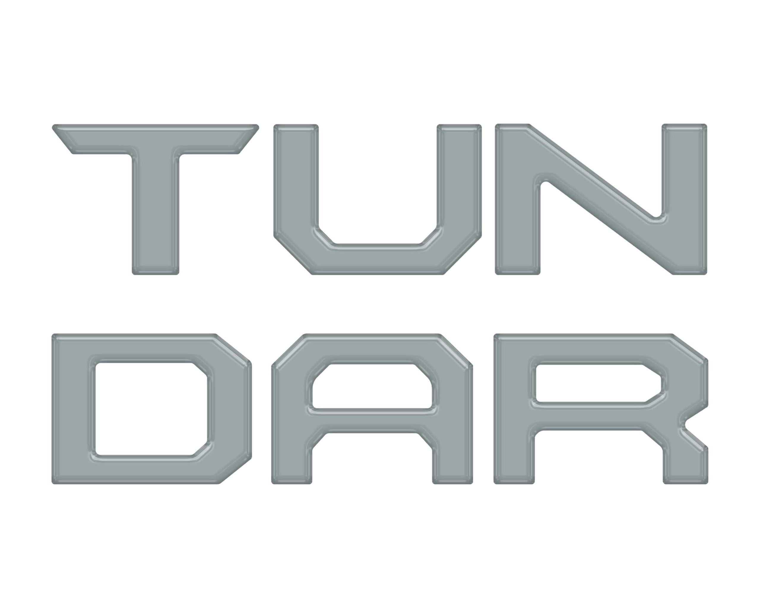 TUFSKINZ TUNDRA Tailgate Letter Inserts (2014-2021 Tundra) - TUN001-GGY-G