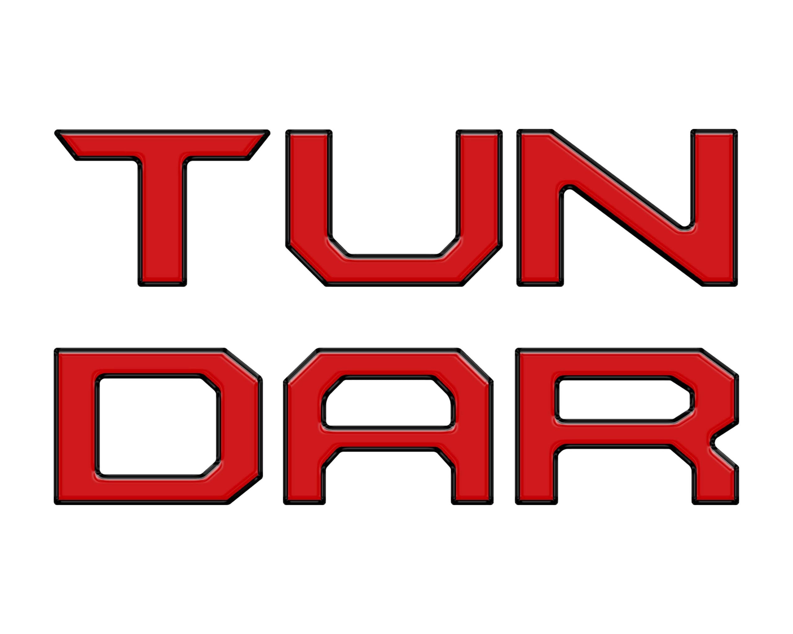TUFSKINZ TUNDRA Tailgate Letter Inserts (2014-2021 Tundra) - TUN001-RED-251-G