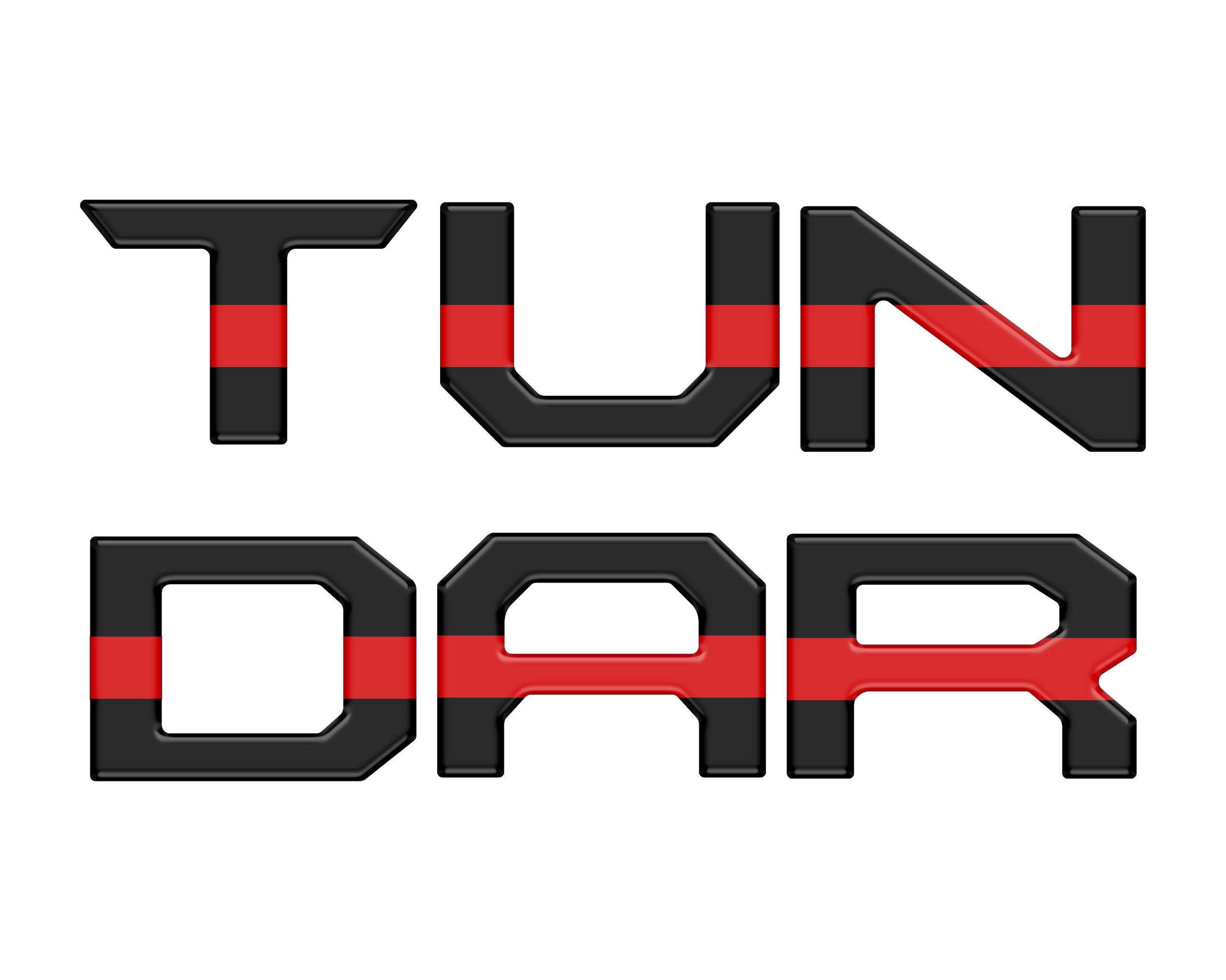 TUFSKINZ TUNDRA Tailgate Letter Inserts (2014-2021 Tundra) - TUN001-RED-520-M
