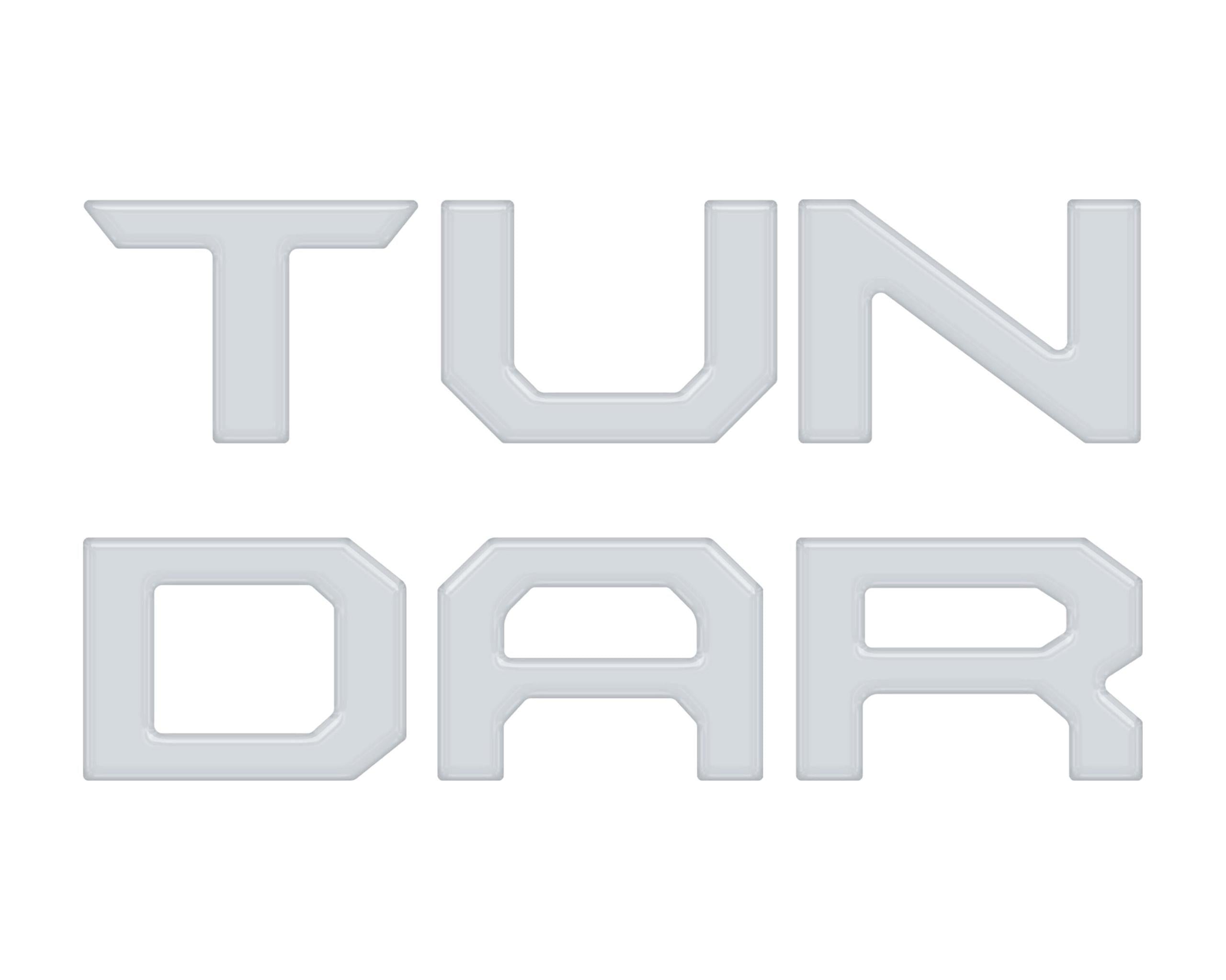 TUFSKINZ TUNDRA Tailgate Letter Inserts (2014-2021 Tundra) - TUN001-WHT-G