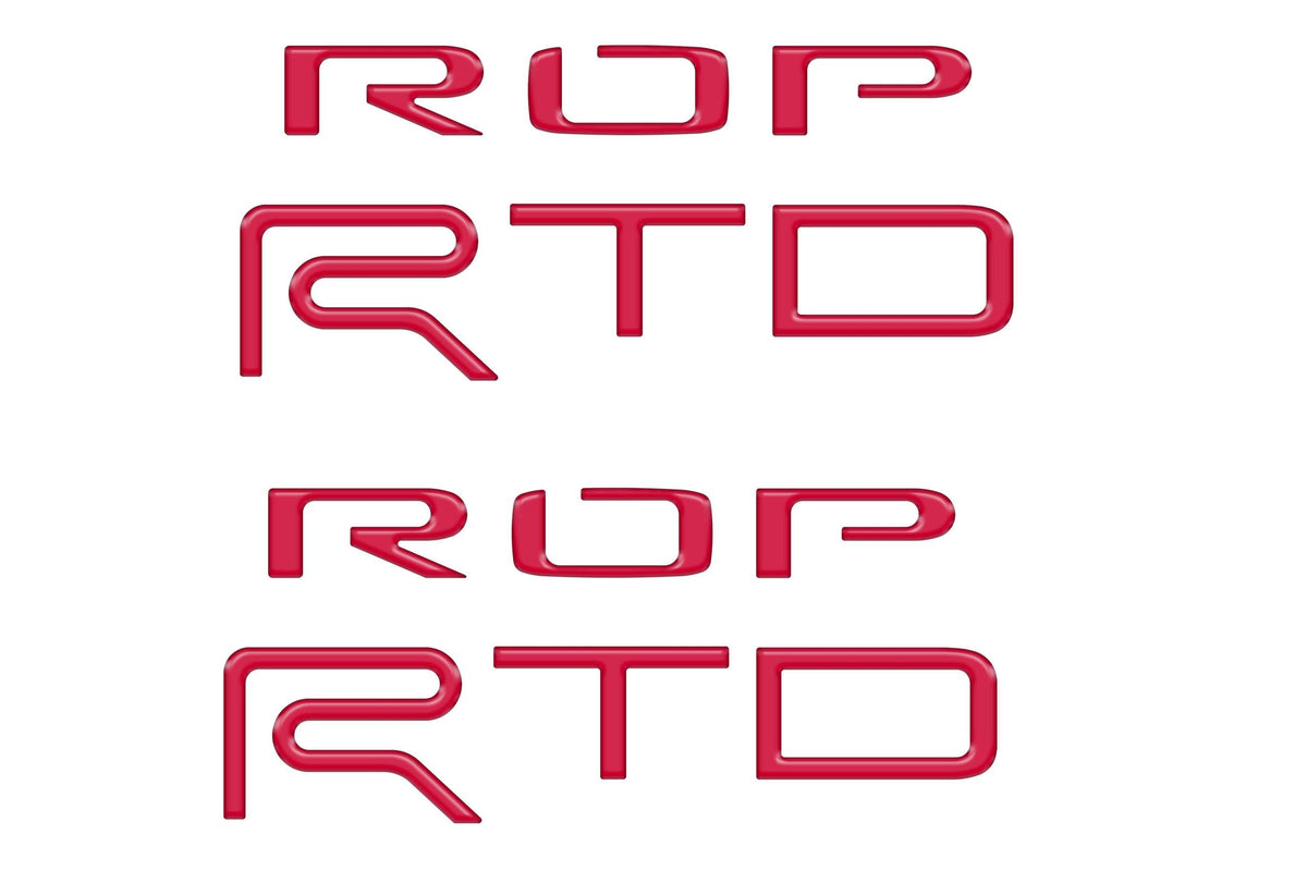 TUFSKINZ TRD PRO Bed Side(PAIR) Letter Inserts (2015-2021 Tundra) - TUN002-RED-M