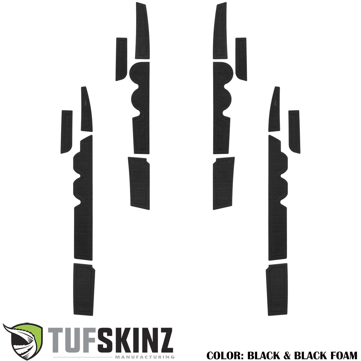 TUFSKINZ Crew Max Front and Rear Side Door Foam Inserts (2007-2021 Tundra) - TUN007-FBK-X