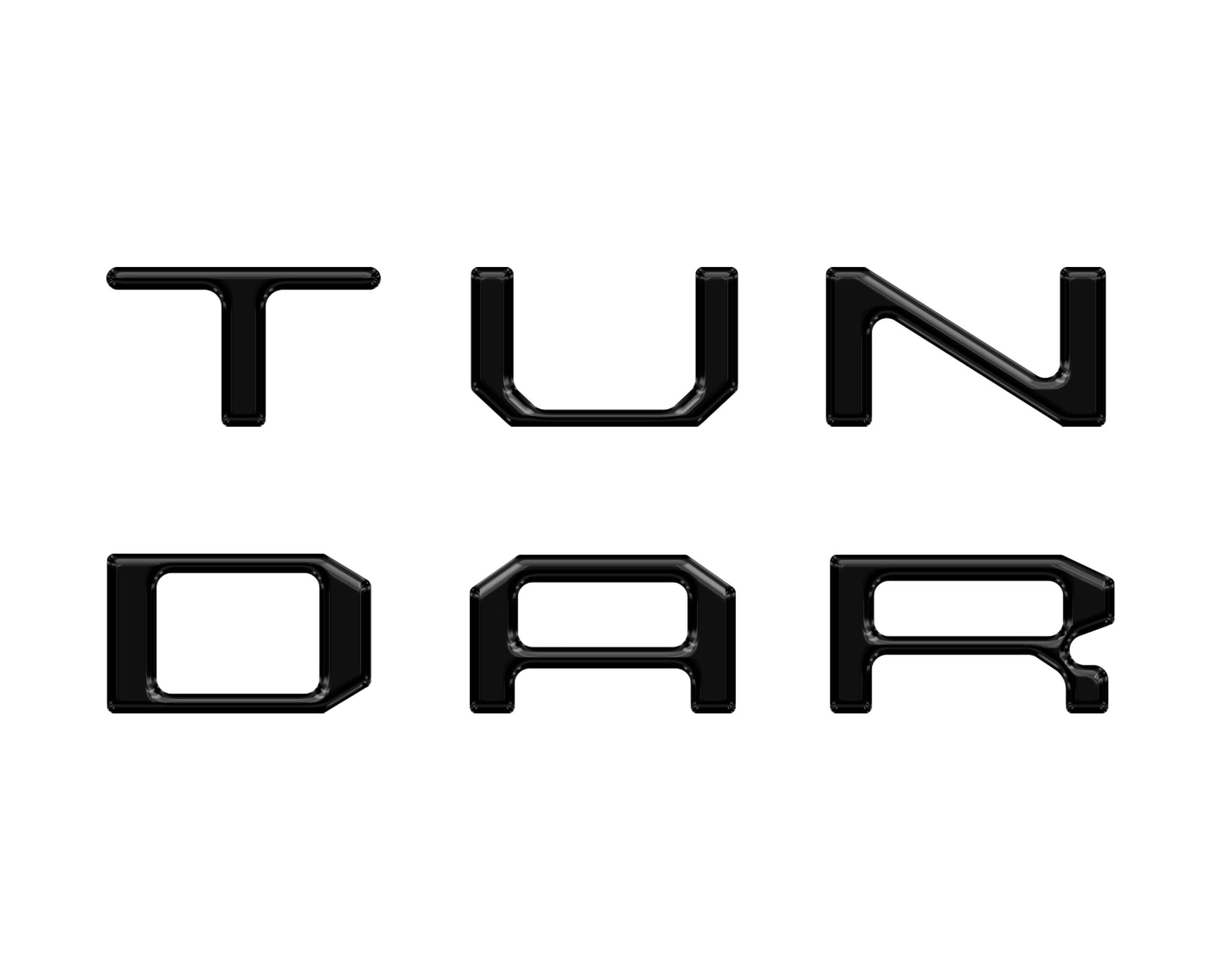 TUFSKINZ Dual Climate Control Radio "TUNDRA" Letter Inserts (2014-2021 Tundra) - TUN017-BLK-G