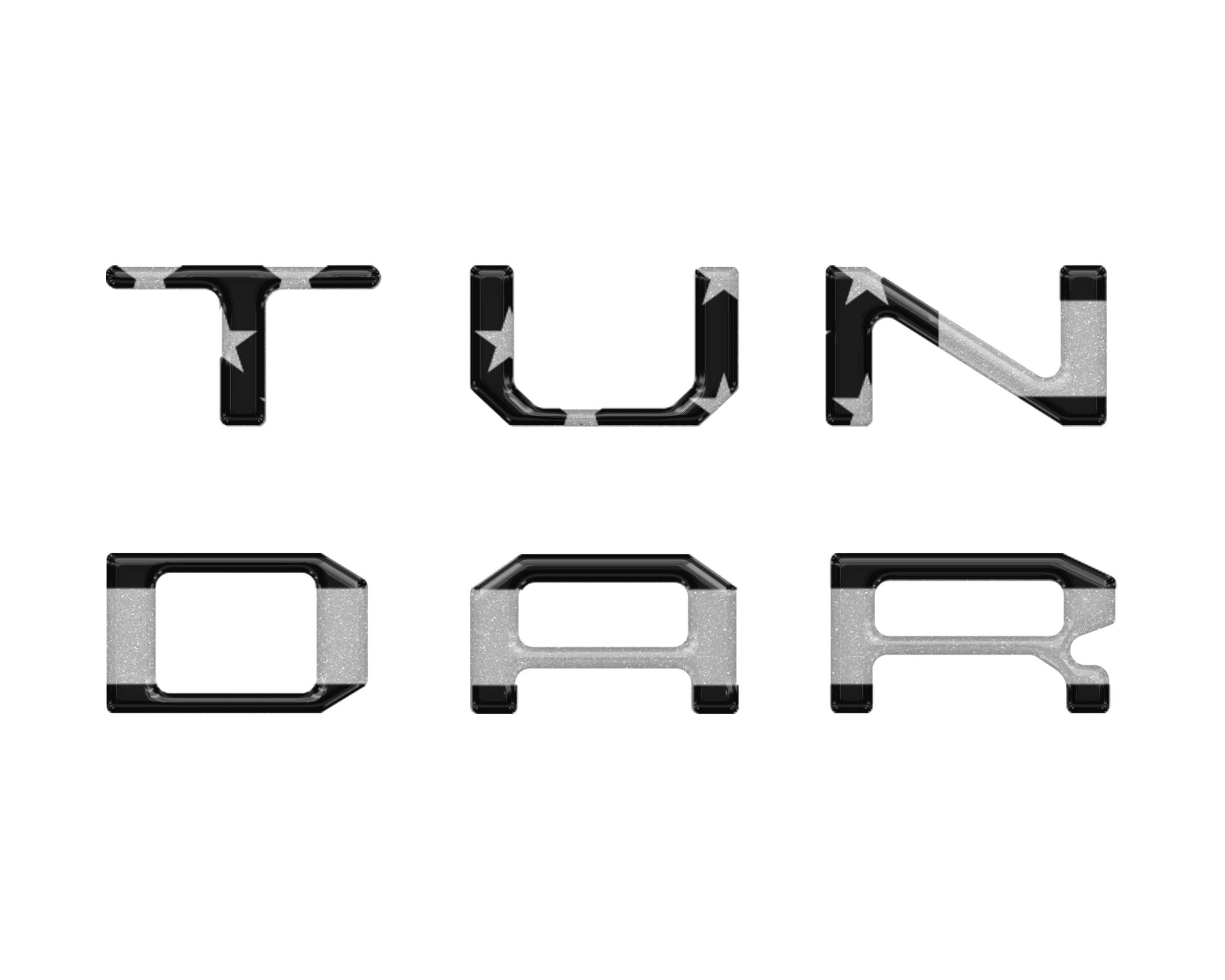 TUFSKINZ Dual Climate Control Radio "TUNDRA" Letter Inserts (2014-2021 Tundra) - TUN017-GTO-047-G