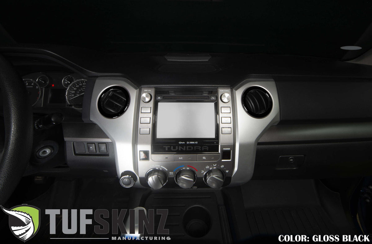 TUFSKINZ AC Vent Rings - V2 Accent Trim (2014-2021 Tundra) - TUN019-BLKTX-G