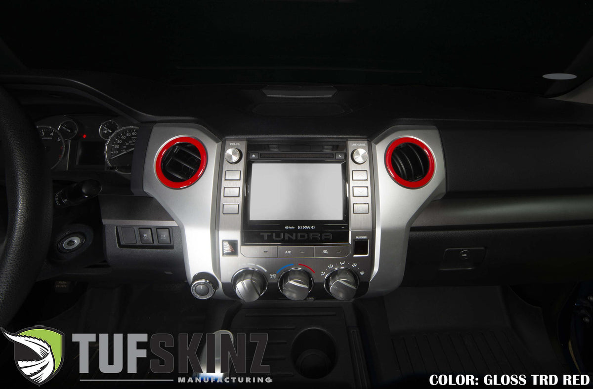 TUFSKINZ AC Vent Rings - V2 Accent Trim (2014-2021 Tundra) - TUN019-REDTX-G