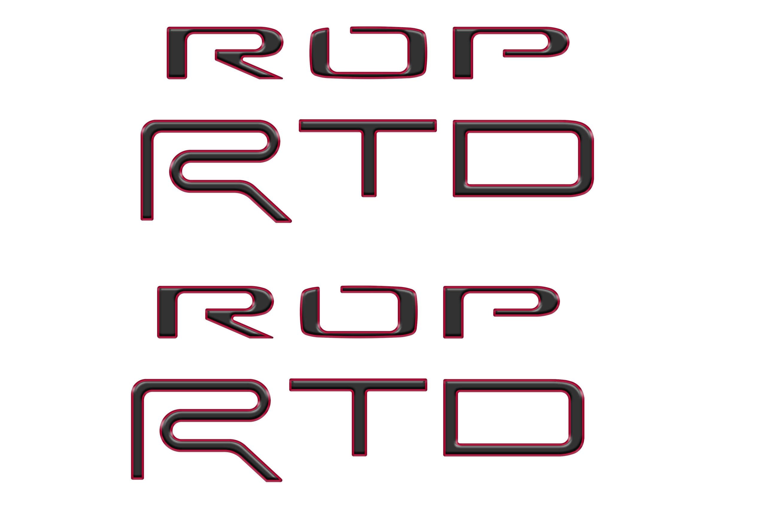 TUFSKINZ TRD PRO Bed Side(PAIR) Letter Inserts (2015-2021 Tundra) - TUN002-RED-025-M
