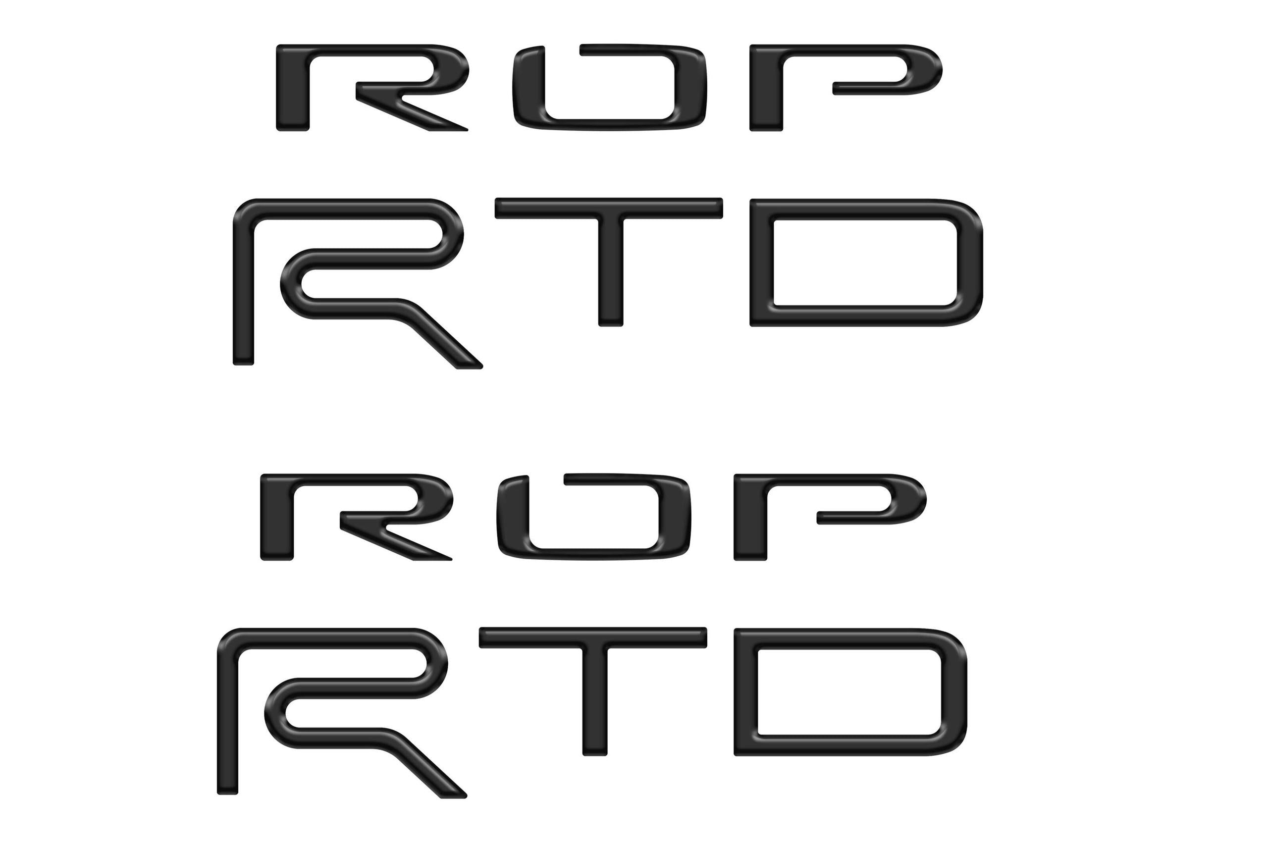 TUFSKINZ TRD PRO Bed Side(PAIR) Letter Inserts (2015-2021 Tundra) - TUN002-BLK-M