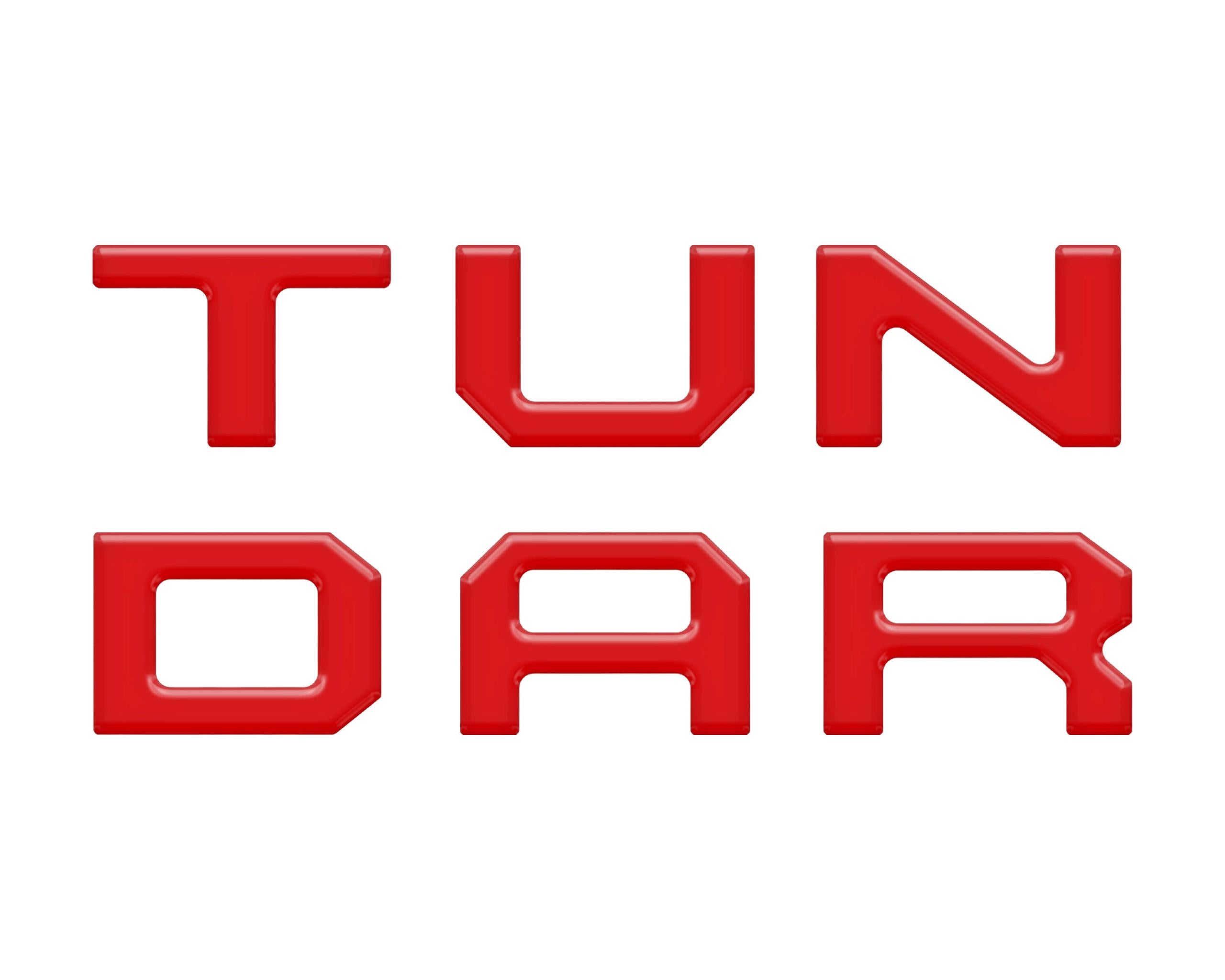 TUFSKINZ Single Climate Control Radio Letter Inserts (2014-2021 Tundra) - TUN023-RED-M