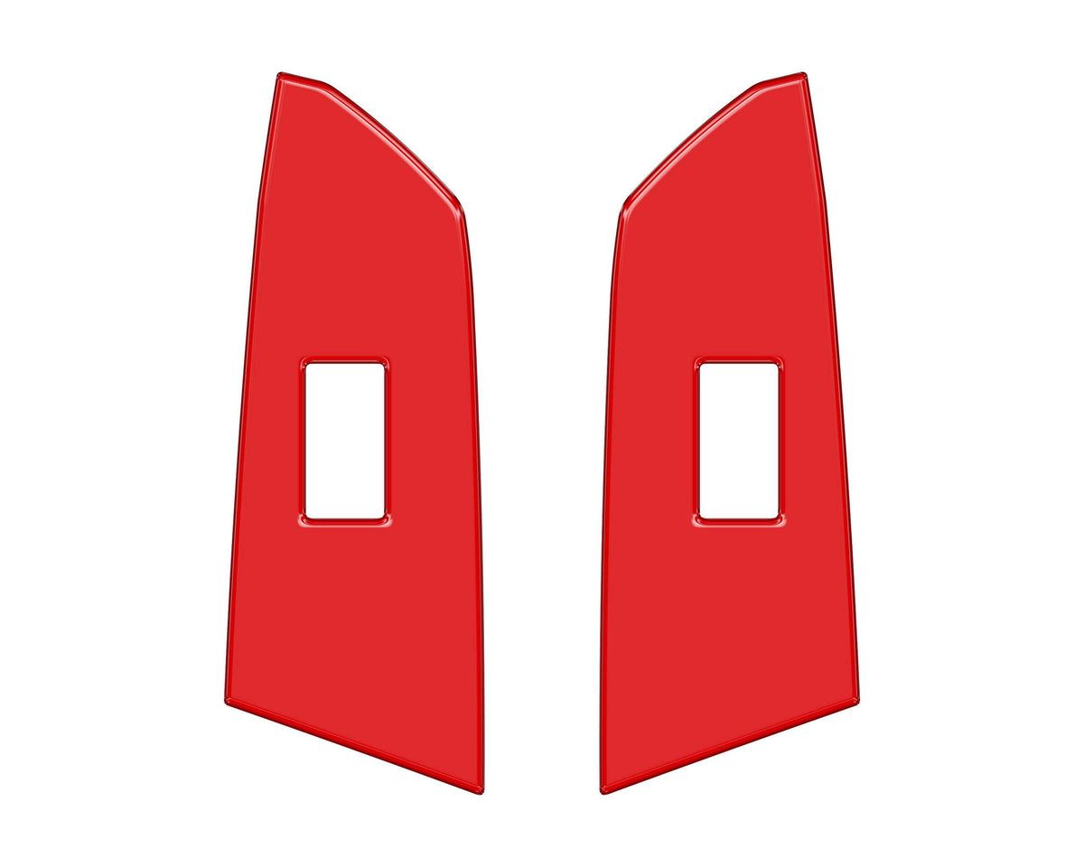TUFSKINZ Crewmax Rear Door Switch Panel Accent Trim (2014-2021 Tundra) - TUN029-RED-G