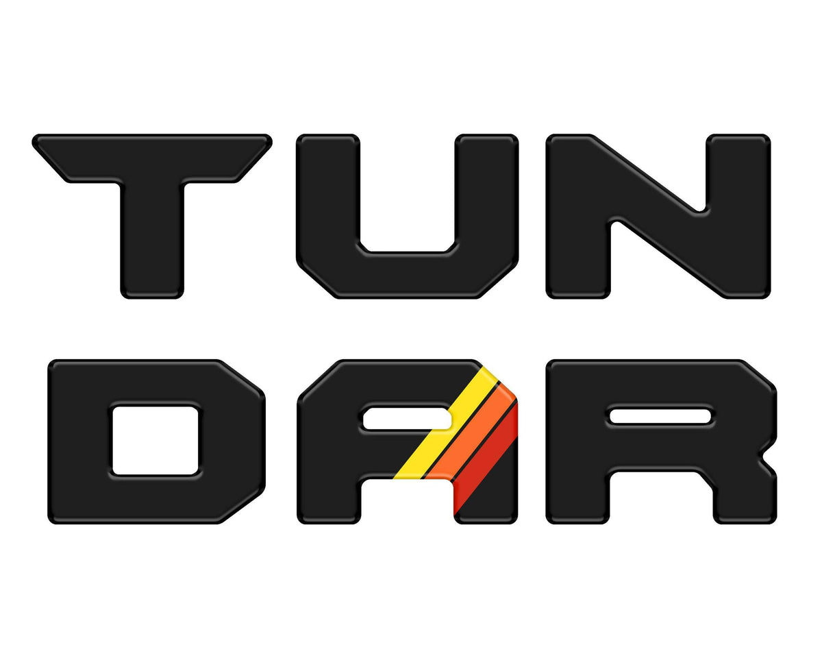 TUFSKINZ Tailgate Top Letter Inserts (2022-2024 Tundra) - TUN063-BLK-450-M