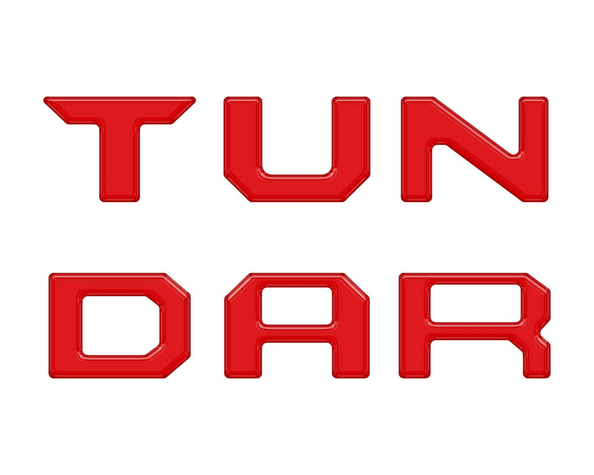 TUFSKINZ Glovebox Letter Inserts (2022-2024 Tundra) - TUN086-RED-G