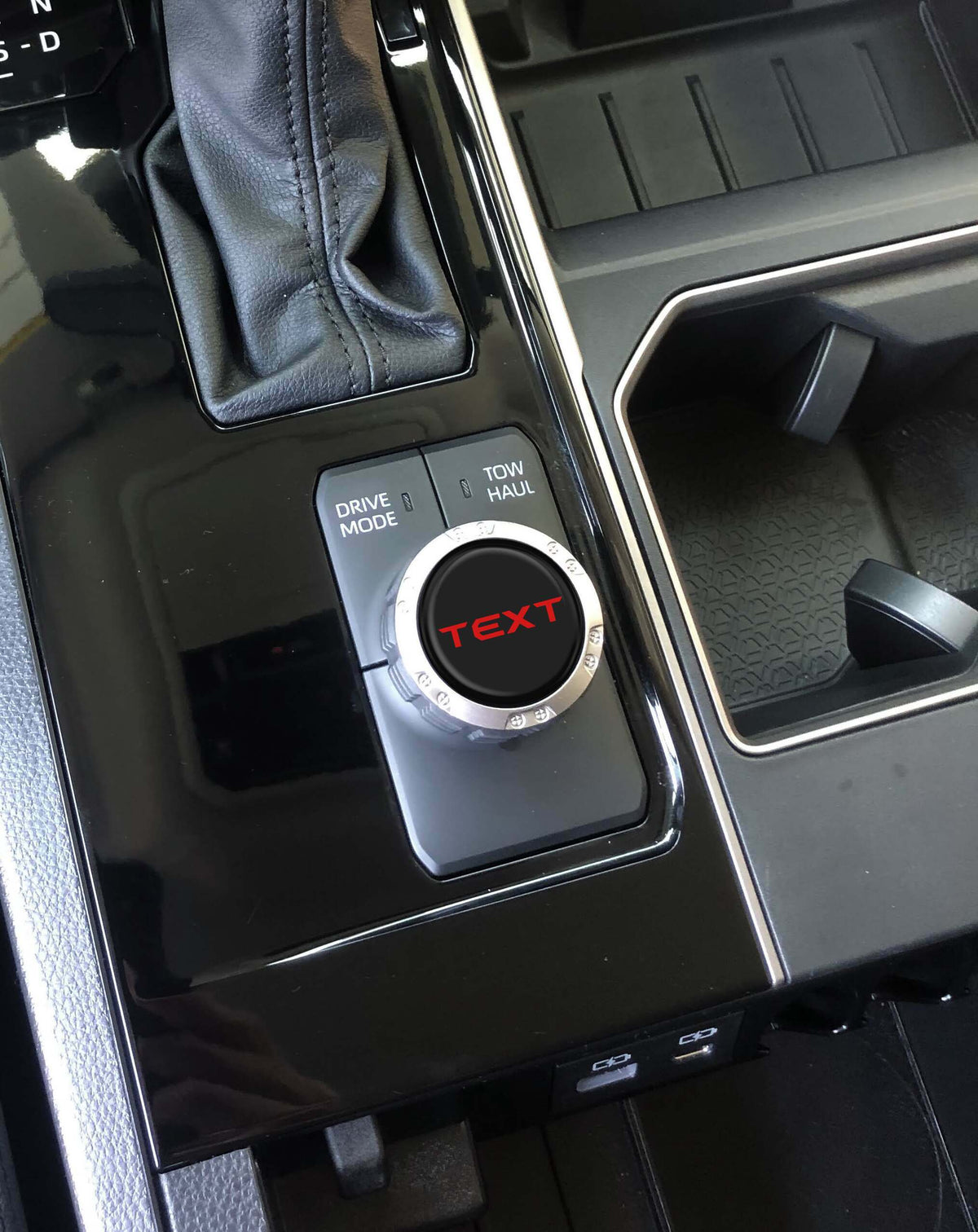 TUFSKINZ Drive Mode Selector Dial Accent Trim (2023-2024 Sequoia, 2022-2024 Tundra) - TUN091-BLK-158-M