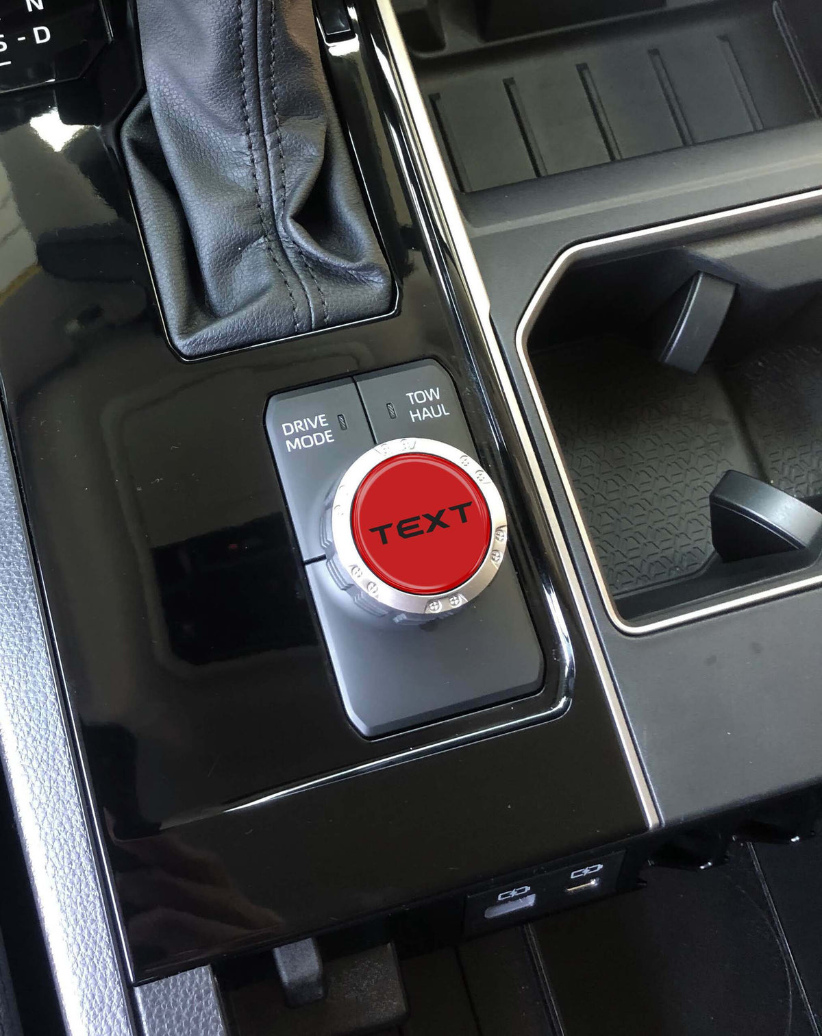 TUFSKINZ Drive Mode Selector Dial Accent Trim (2023-2024 Sequoia, 2022-2024 Tundra) - TUN091-RED-158-G