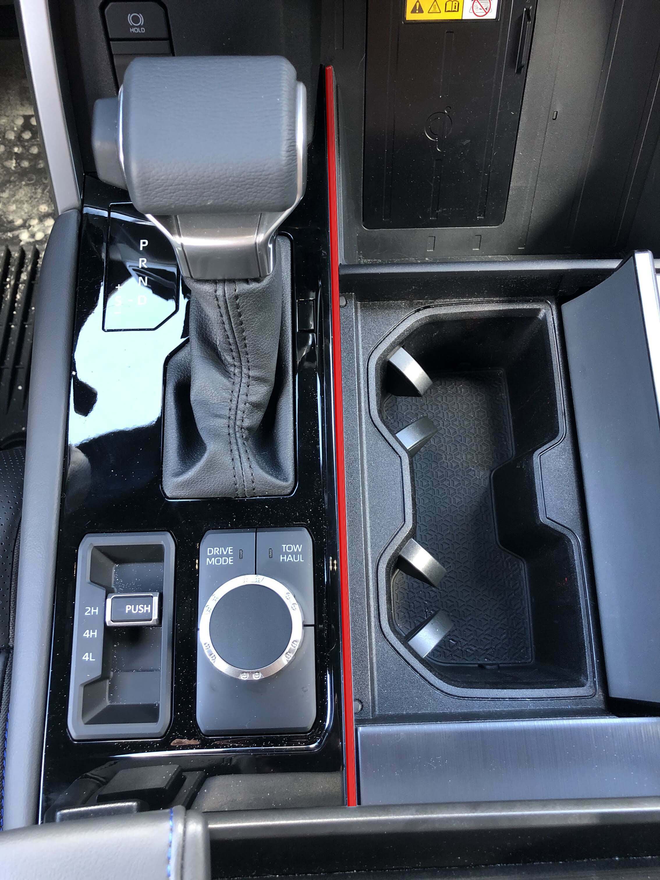 TUFSKINZ 1794 & Platinum Center Console Line Accent Trim (2023-2024 Sequoia, 2022-2024 Tundra) - TUN092-RED-G