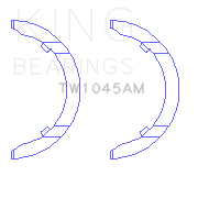 King Engine Bearings Thrust Washer Set For Audi Cdaa, Cdha, Cdhb, Cdab - TW1045AM
