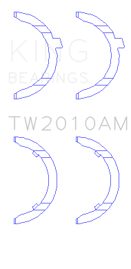 King Engine Bearings Thrust Washer Set For Audi Aum, Amb, Alt, Awa, Byk, Blr - TW2010AM