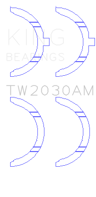 King Engine Bearings Thrust Washer Set For Toyota 1Gr-Fe, 2009+ - TW2030AM