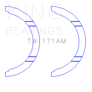 King Engine Bearings THRUST WASHER SET For ISUZU 6VD1,6VE1 (ISUZU 6VD1,6VE1) - TW 171AM