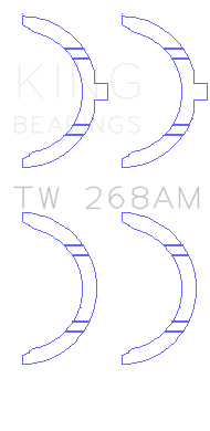 King Engine Bearings THRUST WASHER SET For MAZDA RF/R2/RF-T (MAZDA RF/R2/RF-T) - TW 268AM