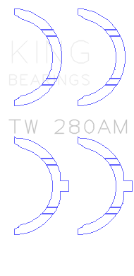 King Engine Bearings THRUST WASHER SET For TOYOTA 1E/2E (TOYOTA 1E/2E) - TW 280AM