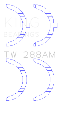 King Engine Bearings THRUST WASHER SET For TOYOTA 2UZ (TOYOTA 2UZ) - TW 288AM