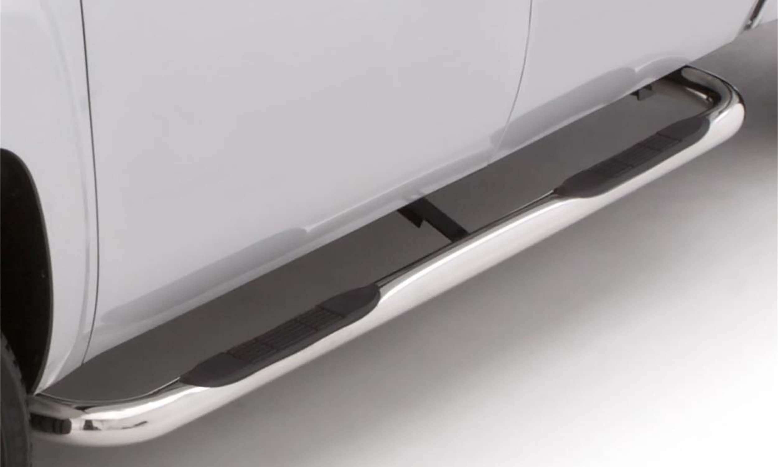 Lund 3 Inch Round Bent Nerf Bars - Polished Stainless (1998-2002 Ram 1500, Ram 2500, Ram 3500) - 22672754
