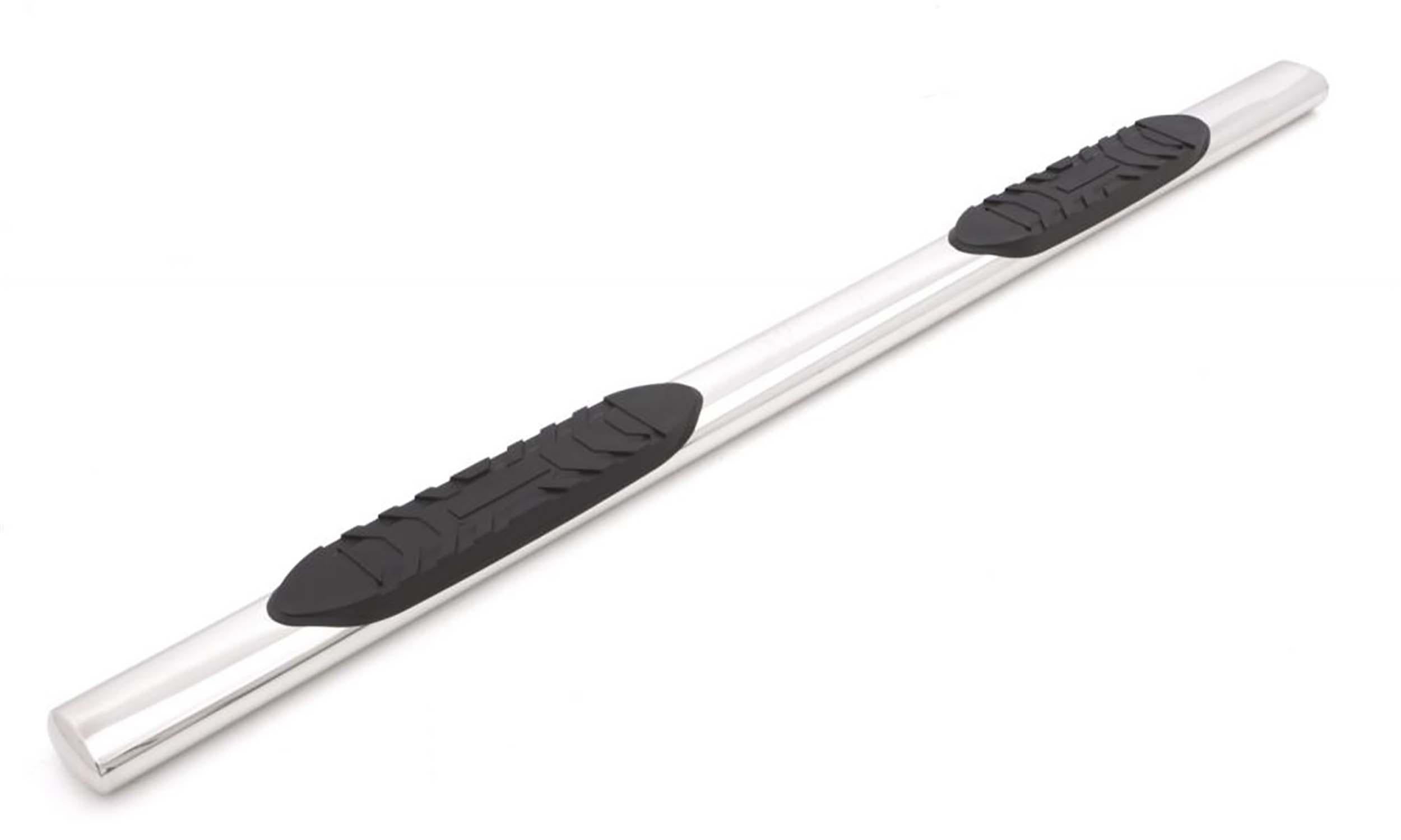 Lund 5 Inch Oval Straight Nerf Bars - Polished Stainless (2007-2019 Chevrolet, GMC Fitment) - 23910561