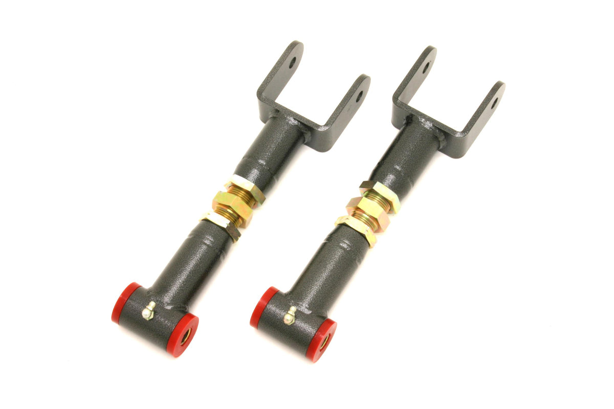 BMR UTCA002H 1991-1996 B-Body Upper Control Arms, DOM, On-car Adjustable, Polyurethane Bushings, Extended Length (Black Hammertone)