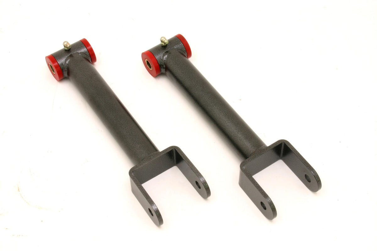 BMR UTCA003H 1991-1996 B-Body Upper Control Arms, DOM, Non-adjustable, Polyurethane Bushings, Extended Length (Black Hammertone)