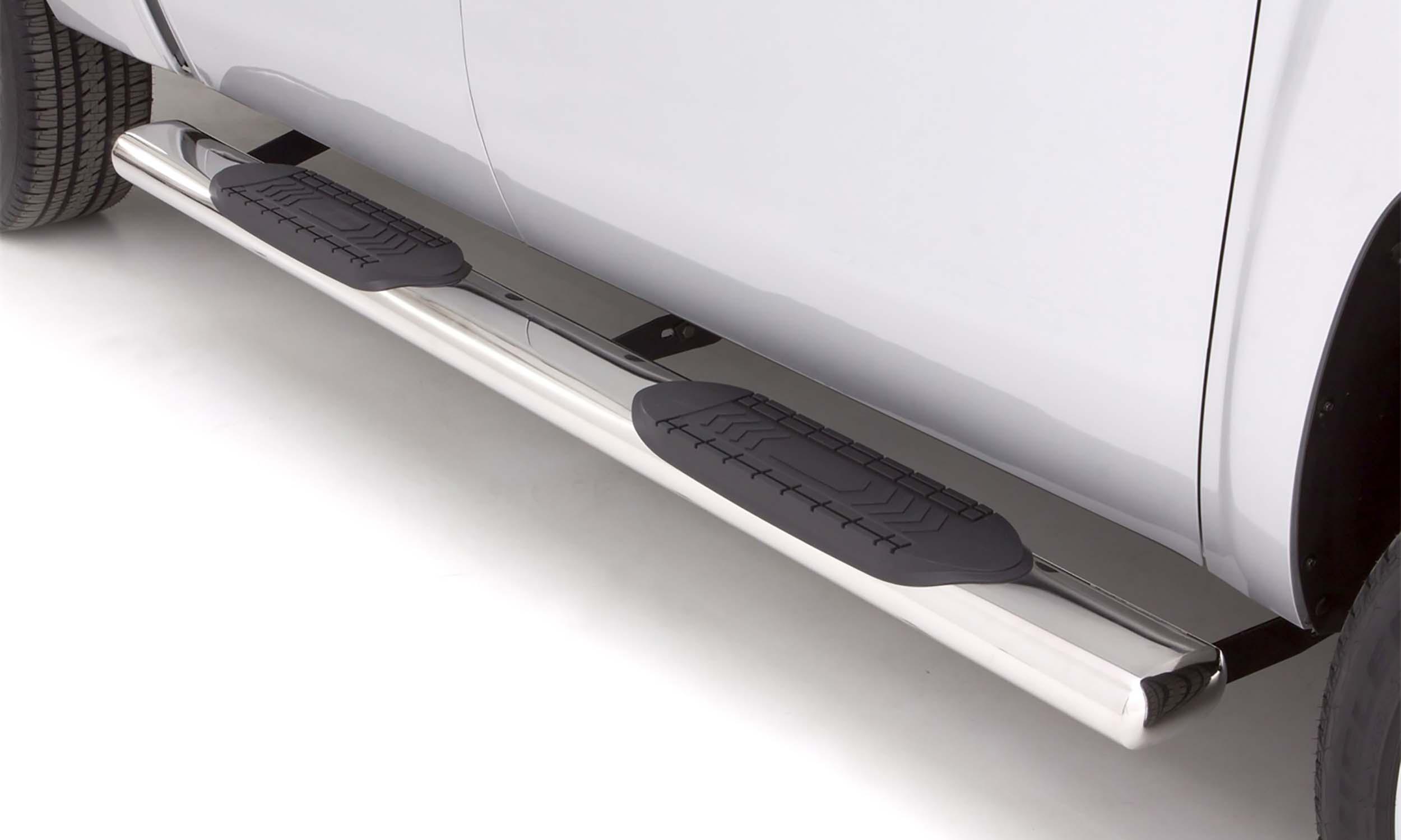 Lund 6 Inch Oval Straight Nerf Bars - Polished Stainless (2019-2024 Chevrolet, GMC Fitment) - 24310567