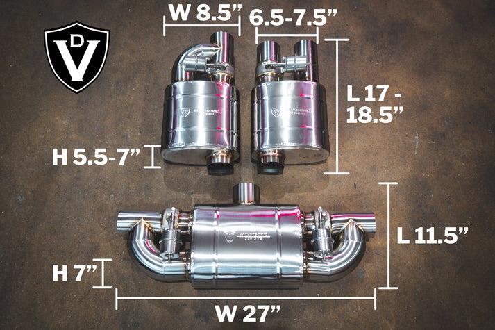 Valvetronic Designs UNIVERSAL VALVED MUFFLER KIT 3.5 inch / 89 MM - UVM.89MM.X2